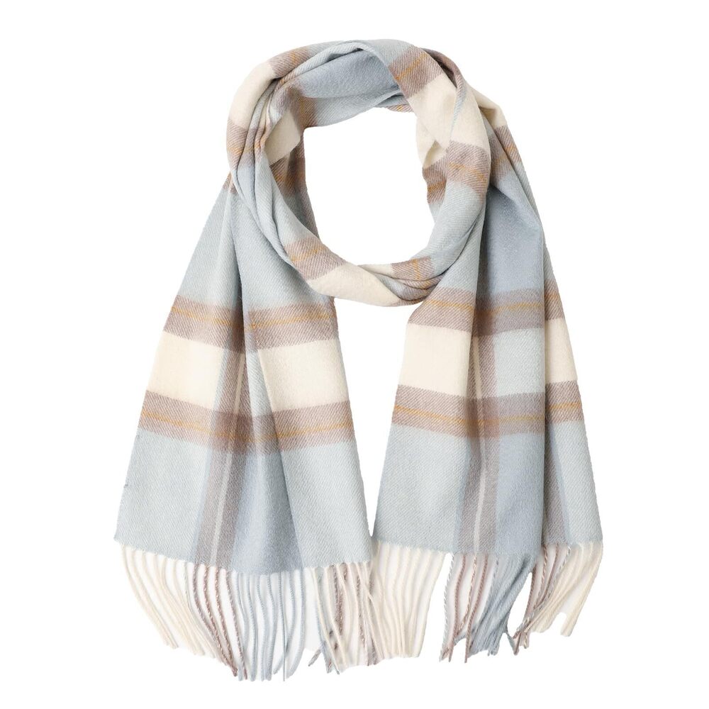 2957 100% Cashmere Plaid Tassel Scarf and , Winter Warm Long Scarves, Large